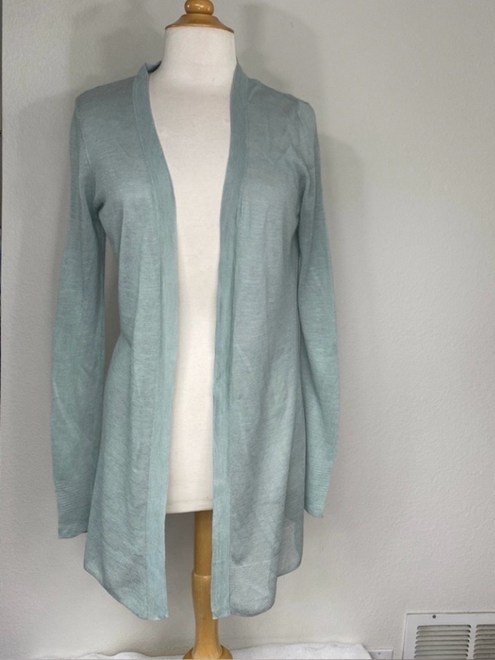 3/$25 LOFT Womens Mint Green Lightweight Open Long Cardigan Size Medium Coastal